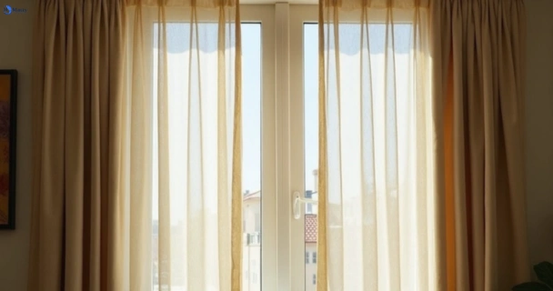 Dusty and dull curtains in kings-cross-nsw before steam cleaning